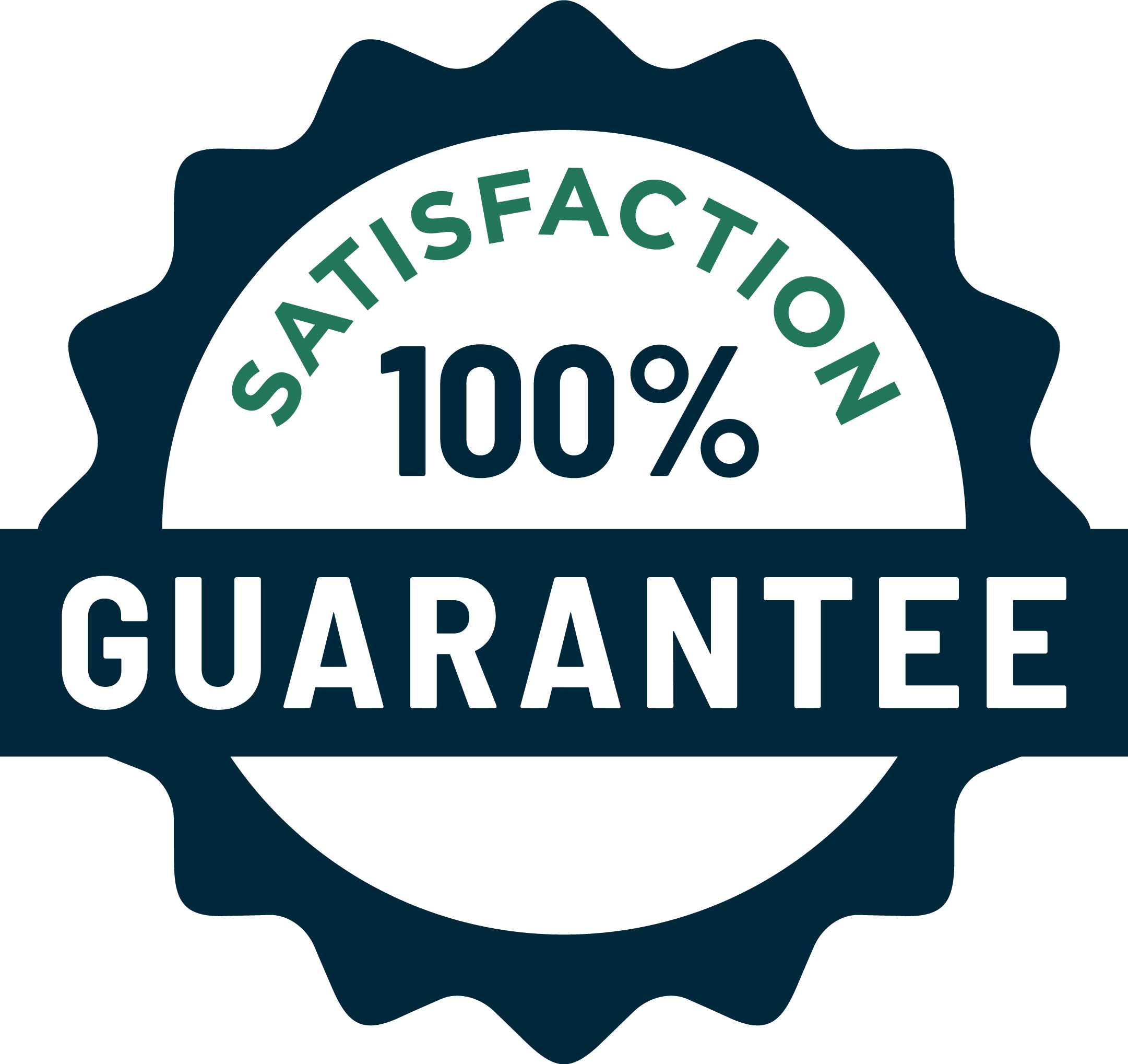 100% Satisfaction Guaranteed 100% Satisfaction Guaranteed